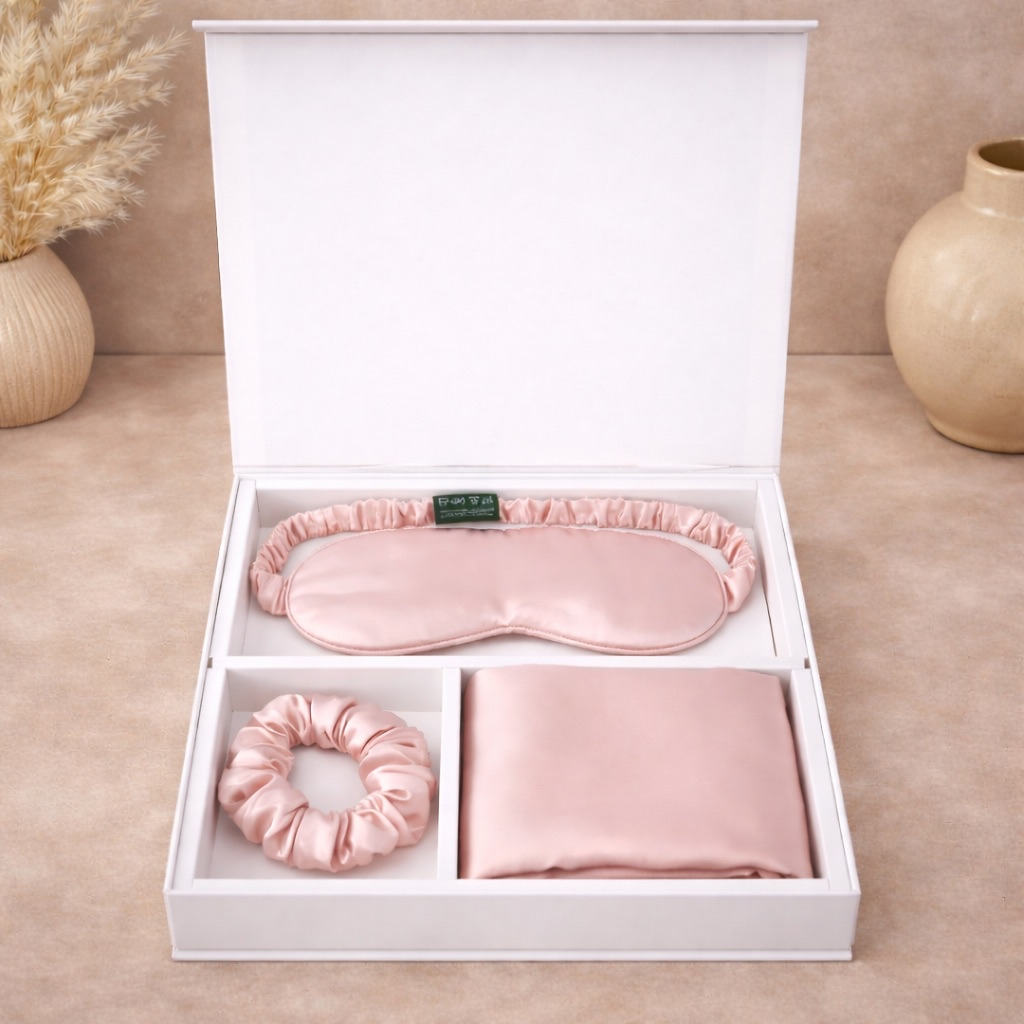 Coffret Sommeil en Soie de Mûrier Pure - Maison Elena